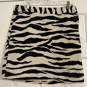 Zebra pencil skirt size 12